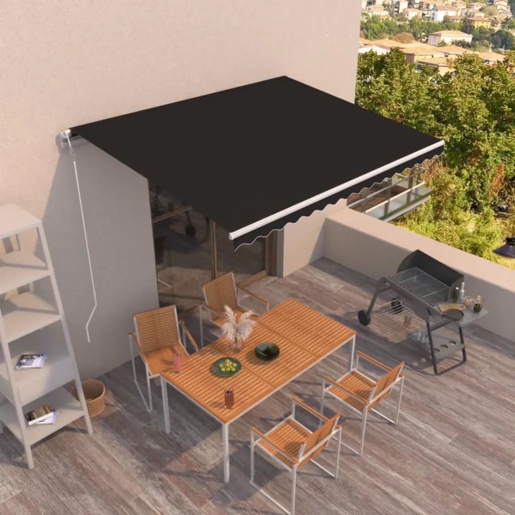 Tenda da Sole Retrattile Automatica 450x350 cm Antracite cod mxl 34293