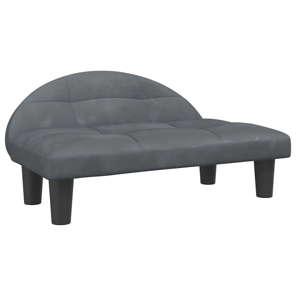Lettino per Cani Grigio Scuro 70x52x30 cm in Velluto CFW9856951