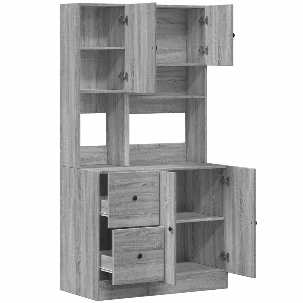Mobile da Cucina Grigio Sonoma 95x50x180cm in Legno Multistrato 3276537