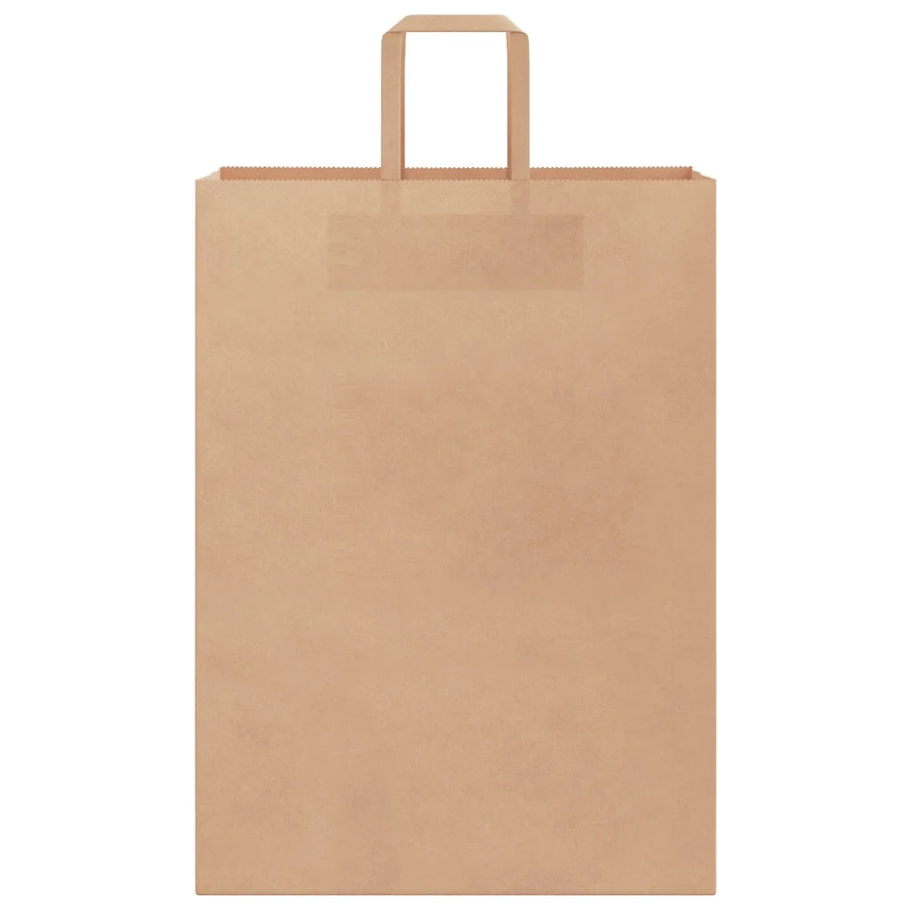 Sacchetti di Carta 250 pz con Manici Marrone 32x17x44 cm 4101818