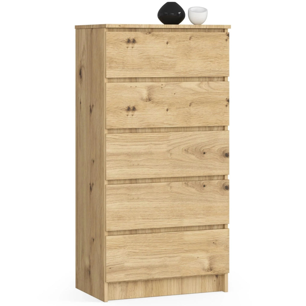 Cassettiera AKORD K60 Cassettiera Quercia Artisan 60 cm 5 cassetti 60x40x121 cm