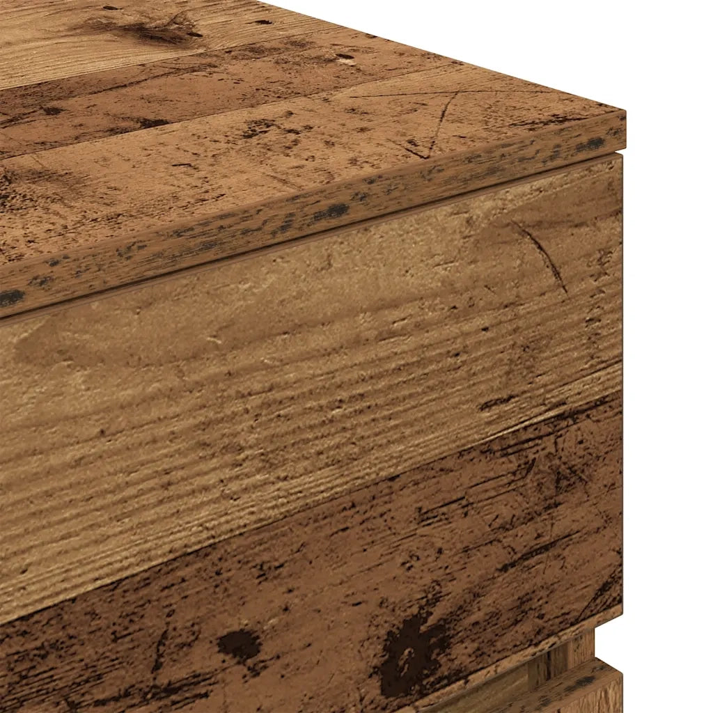 Comodini con 3 Cassetti 2 pz Legno Antico 39x35x65 cm 861352