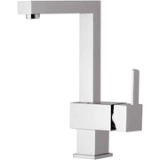 Rubinetto Miscelatore Monocomando Girevole Lavello Alto in Ottone Mariani Quadra Cromato