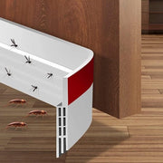 Striscia di guida per porte autoadesiva - Bloccatore di sfere per porte - Striscia di sigillatura in gomma silenziosa - 5 x 99 pollici (B x L) Striscia di guida per porte