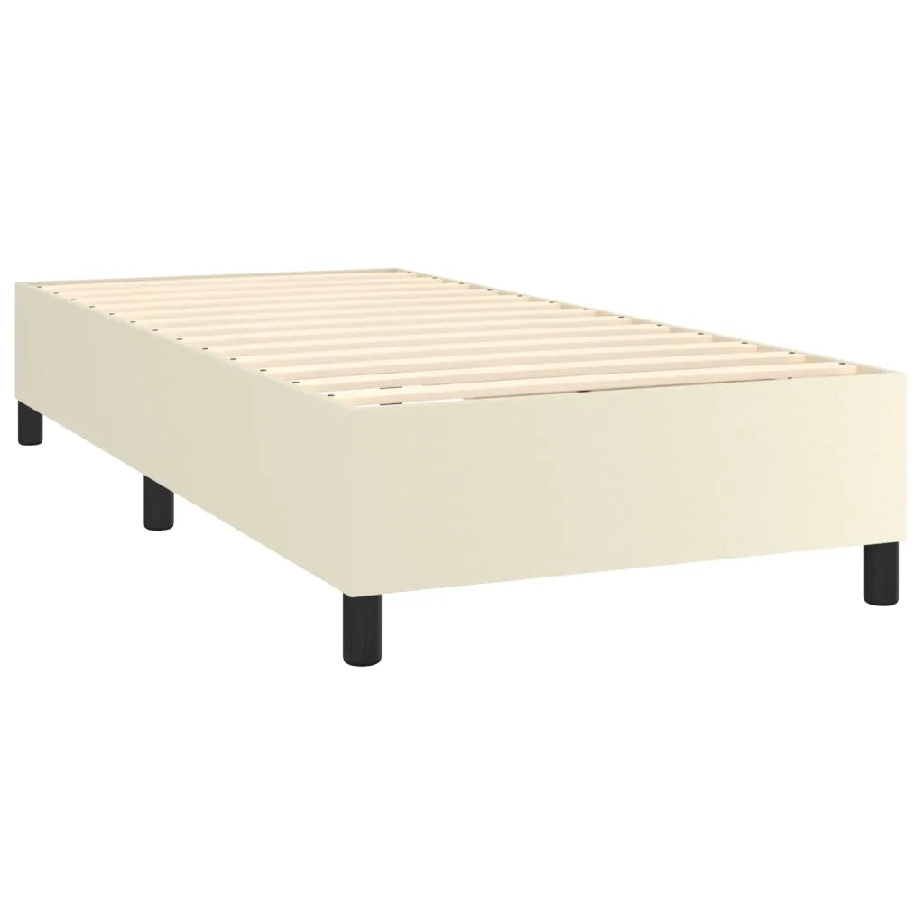 vidaXL Giroletto a Molle con Materasso e LED Crema 100x200 cm