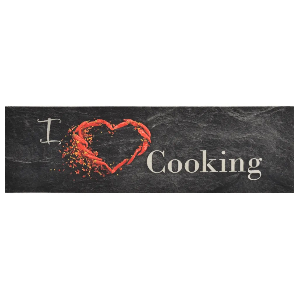 Tappeto da Cucina Lavabile-Tappetino da Cucina Nero Cucinare 45x150 cm Velluto