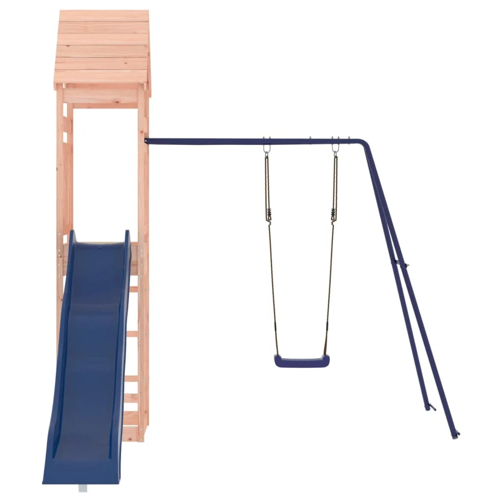 Area giochi all'aperto con altalene scivolo e robuste strutture per arrampicarsi  giochi da giardino 245 x 373 x 264 cm legno massello di abete Douglas 02_0004683