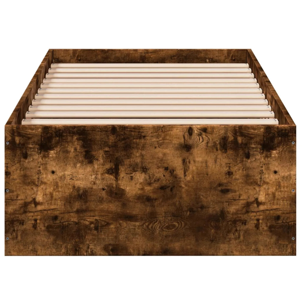 Struttura letto a pavimento Rovere Fumo 80 x 200 cm 3429543