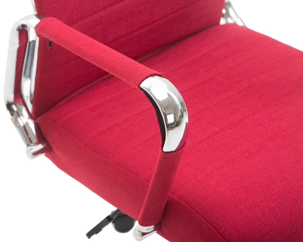 Sedia ufficio KOLUMBUS in tessuto rosso