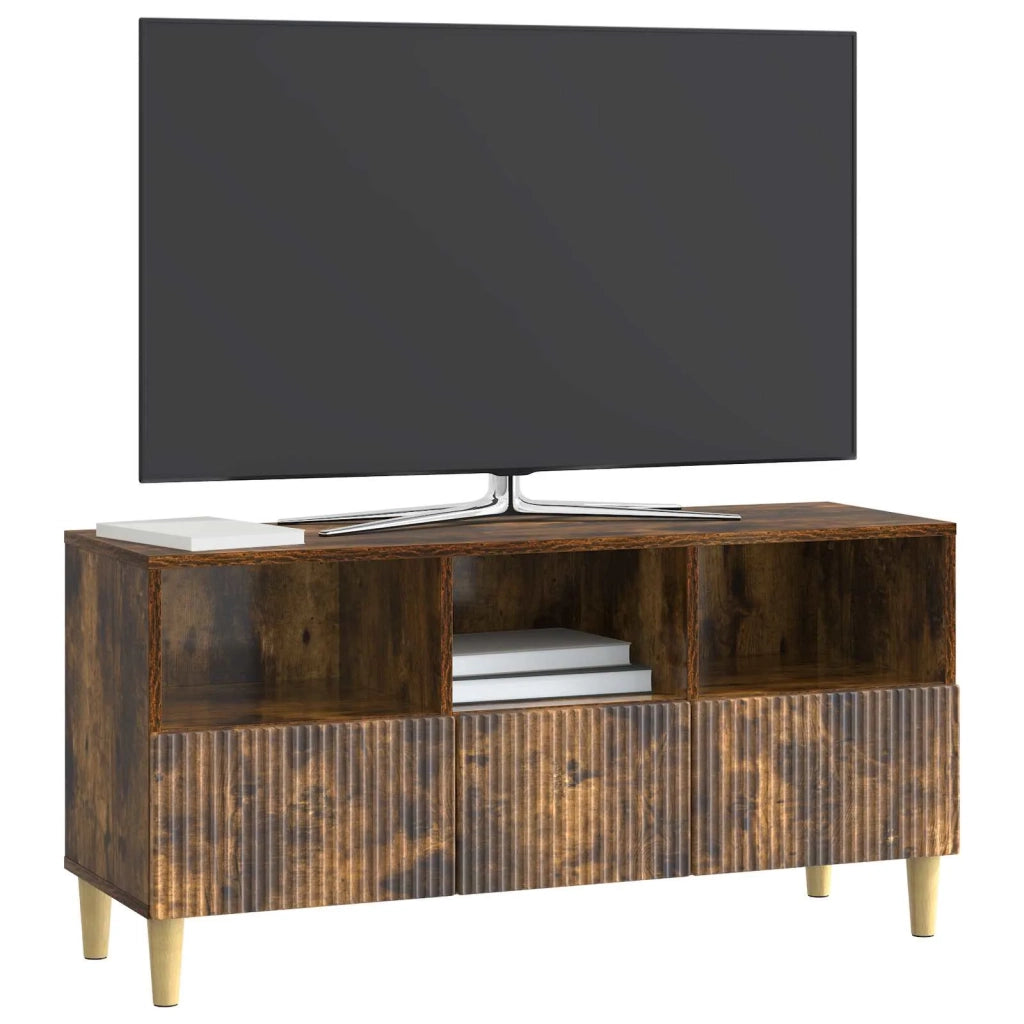 Mobile TV Rovere Fumo 102 x 34,5 x 50 cm Legno ingegnerizzato