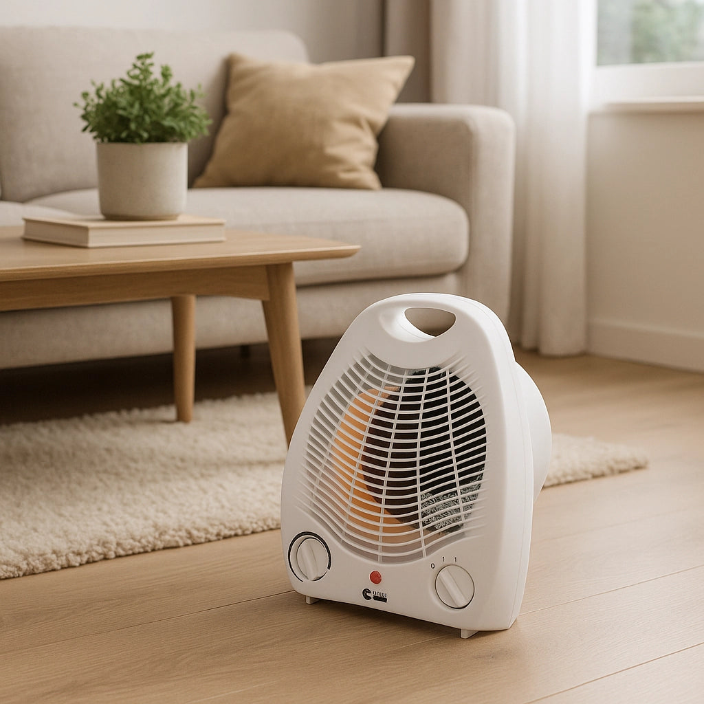 TERMOVENTILATORE STUFA ELETTRICA SCALDA BAGNO 200X125X260MM 1000/2000W