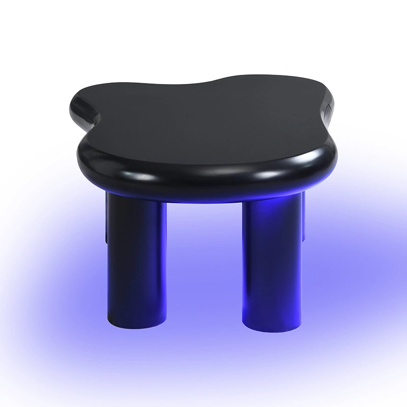TAVOLINO da salotto a forma di nuvola 98 x 65,5 x 40 cm MDF nero con LED e cassetto