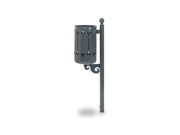 Cestino Old Style 574 Giochipark acciaio zincato verniciato Ø30x52h urbano 35lt - RAL 7011 - Da interrare