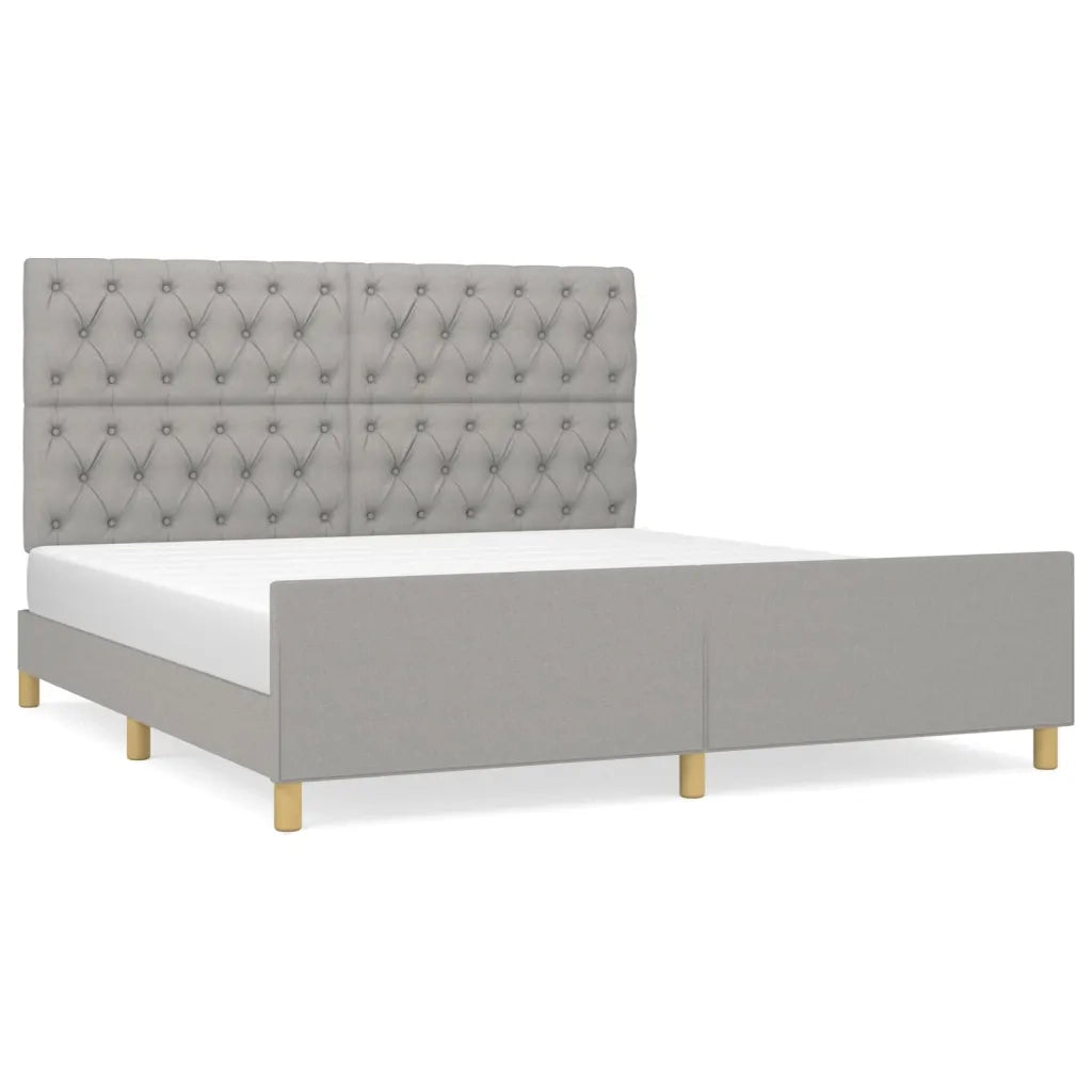 Giroletto senza Materasso Grigio Chiaro 160x200 cm Tessuto 3125308
