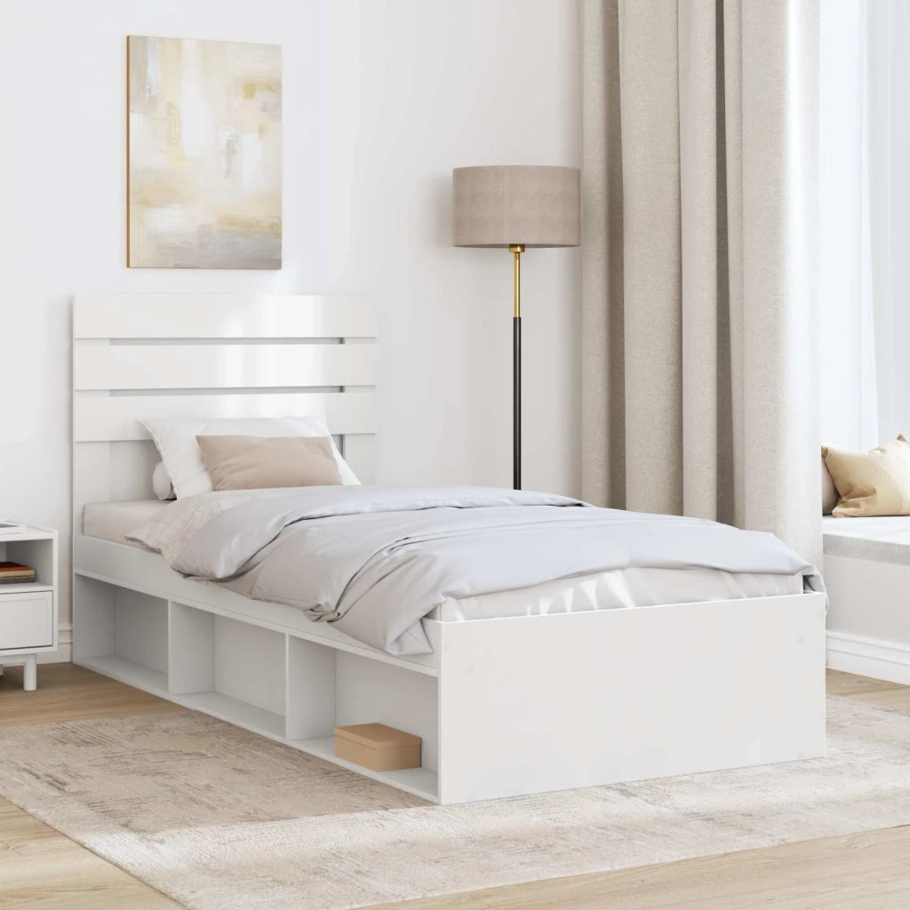 Struttura del letto Bianco 100 x 200 cm Pino massello 3411447