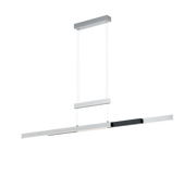 Lampada a sospensione LED, metallo, alluminio, 150,5x150x6 cm, Trajan