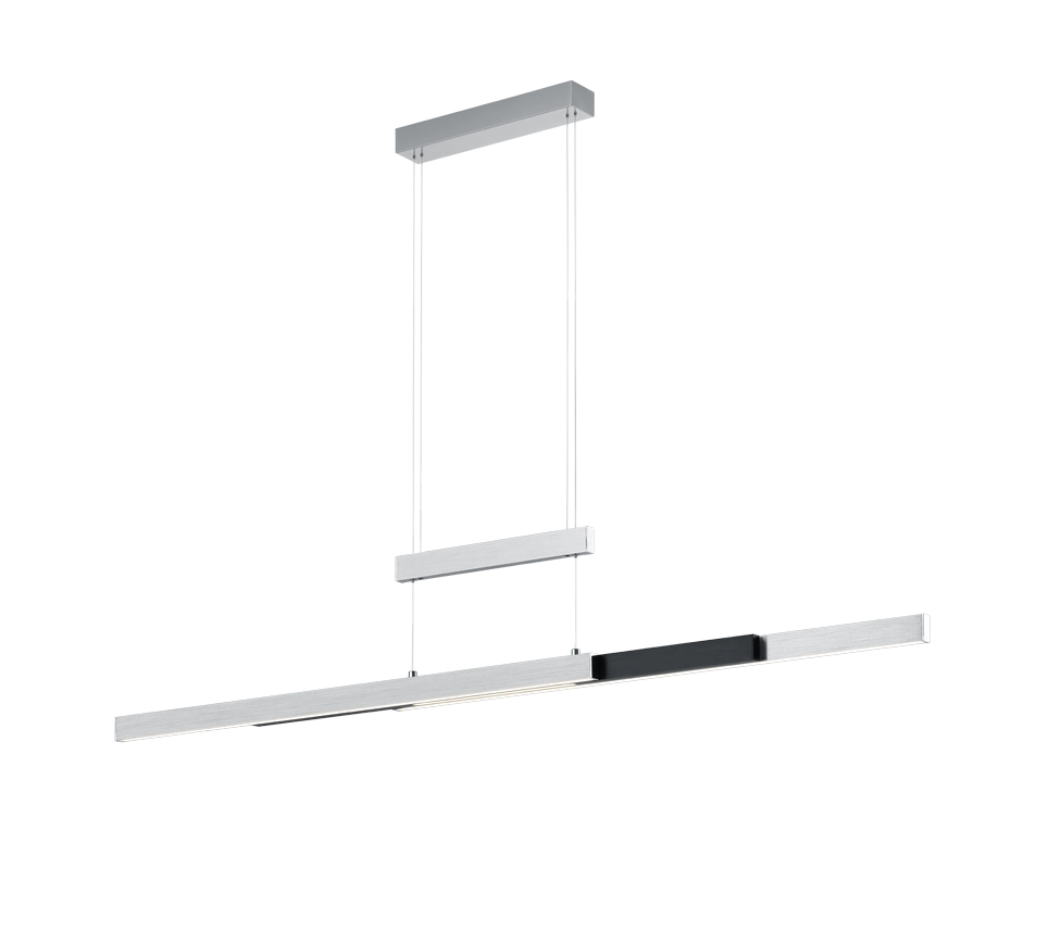 Lampada a sospensione LED, metallo, alluminio, 150,5x150x6 cm, Trajan