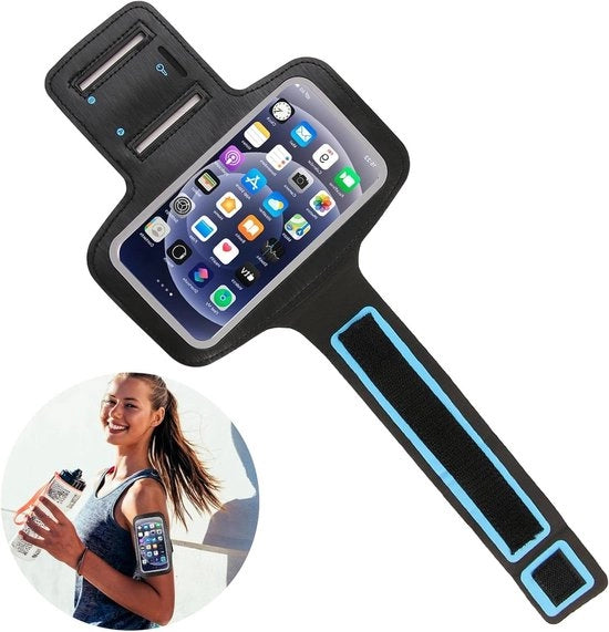 Cinturino sport per smartphone - universale custodia per telefonini - per jogging e corsa - iPhone Galaxy - cinturino per smartphone per jogging - 62 pollici.