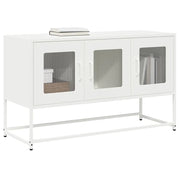 Mobile TV Bianco 100,5x39x60,5 cm in Acciaio Laminato a Freddo 853343