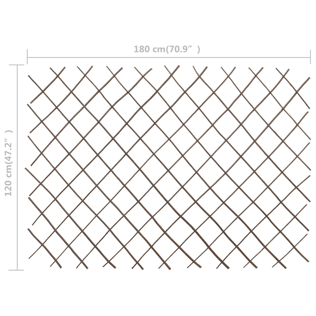 Recinzione a Traliccio in Salice 5 pz 180x120 cm cod mxl 7834