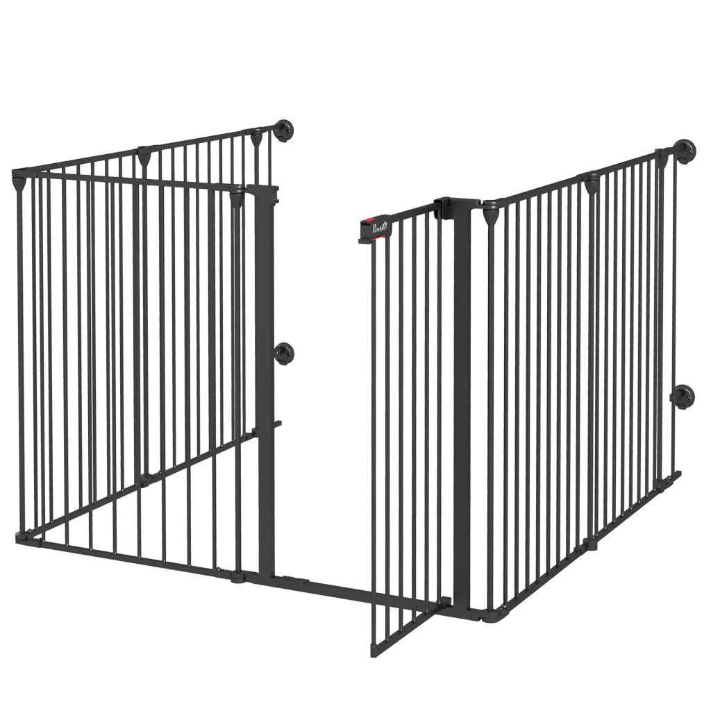 Cancellino per Cani Pieghevole ¨C zephmum ¨C Nero 123x102x90 cm