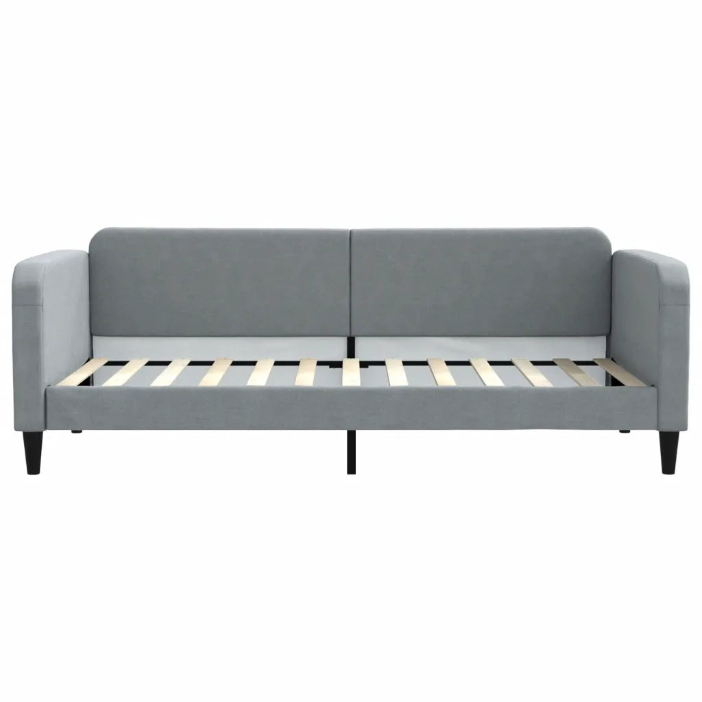 Letto singolo | Letto per adulti | Letto da Giorno Grigio Chiaro 90x200 cm in Tessuto