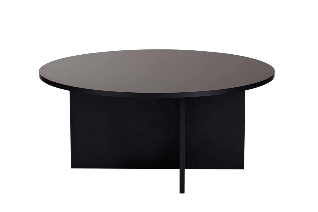 Tavolino da caffè in legno "Sun" - 90 x 90 x 40 cm - Legno nero
