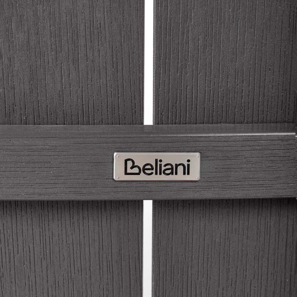 Sedia da bar da giardino in legno plastico grigio scuro resistente alle intemperie Stile moderno