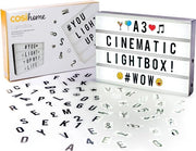 Letterbox A3 con LED - 120+ lettere, emoji e smile - Con cavo USB o batterie - Letterbox cinematografico