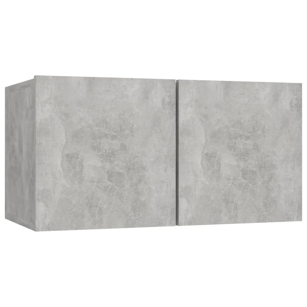 Set di Mobili Porta TV 4 pz Grigio Cemento in Legno Multistrato 3079151