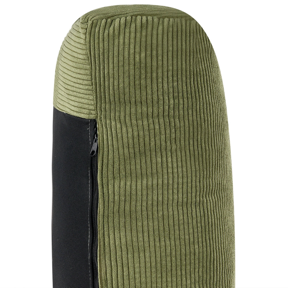 Divano moderno in tessuto di corda verde 4 posti con gambe in legno stile moderno