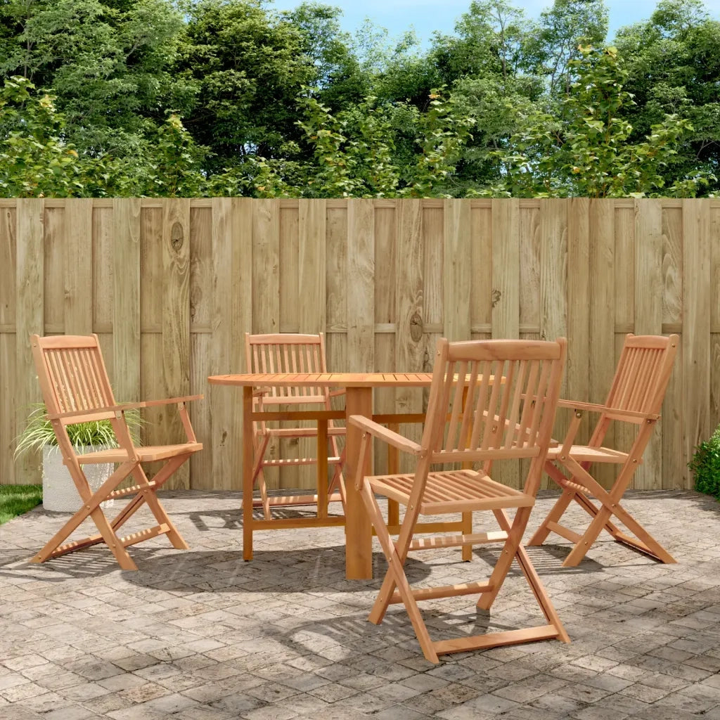 Set da Pranzo da Giardino 5 pz | Set Salotto da Giardino in Legno Massello di Acacia