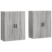 Armadietto a Muro | Mobili a Parete 2 pz Grigio Sonoma 69,5x34x90 cm