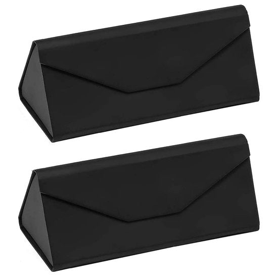 Custodia rigida per occhiali - Custodia per occhiali da donna/uomo - Custodia per occhiali da sole - Leggera - 2 pezzi - 16 x 6,5 x 3,3 cm - Custodia per occhiali
