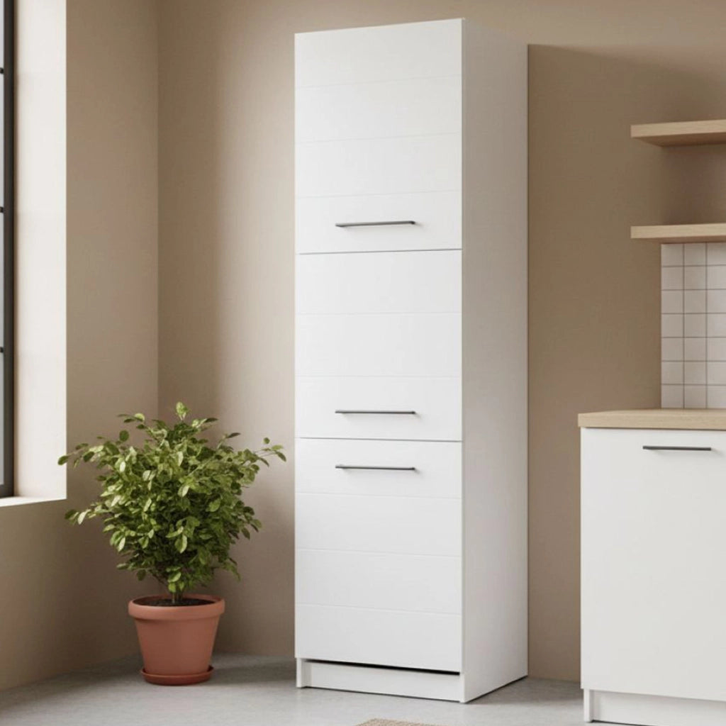 Mobile da Cucina Falmentaa, Dispensa da Cucina 5 Ripiani, 60x58x215h cm Bianco