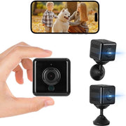 Camera di sorveglianza 4K HD con connessione Wi-Fi, visione notturna - registratore in tempo reale all'interno - sensore di movimento per telefono cellulare