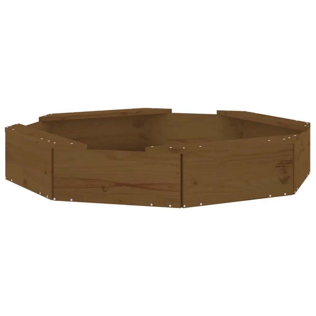 Sabbiera con Sedute Ambra Ottagonale in Legno Massello di Pino 825012