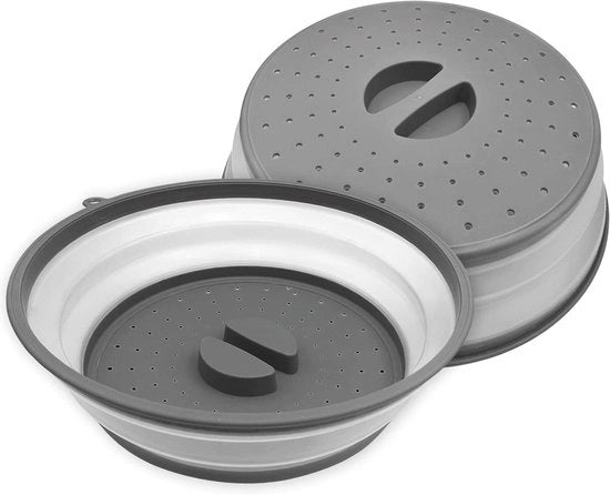 Dekki magnetron premium opvougbare - Set da 2 - Protezione magnetron per verdure e frutta - Grigio - Alta protezione magnetron