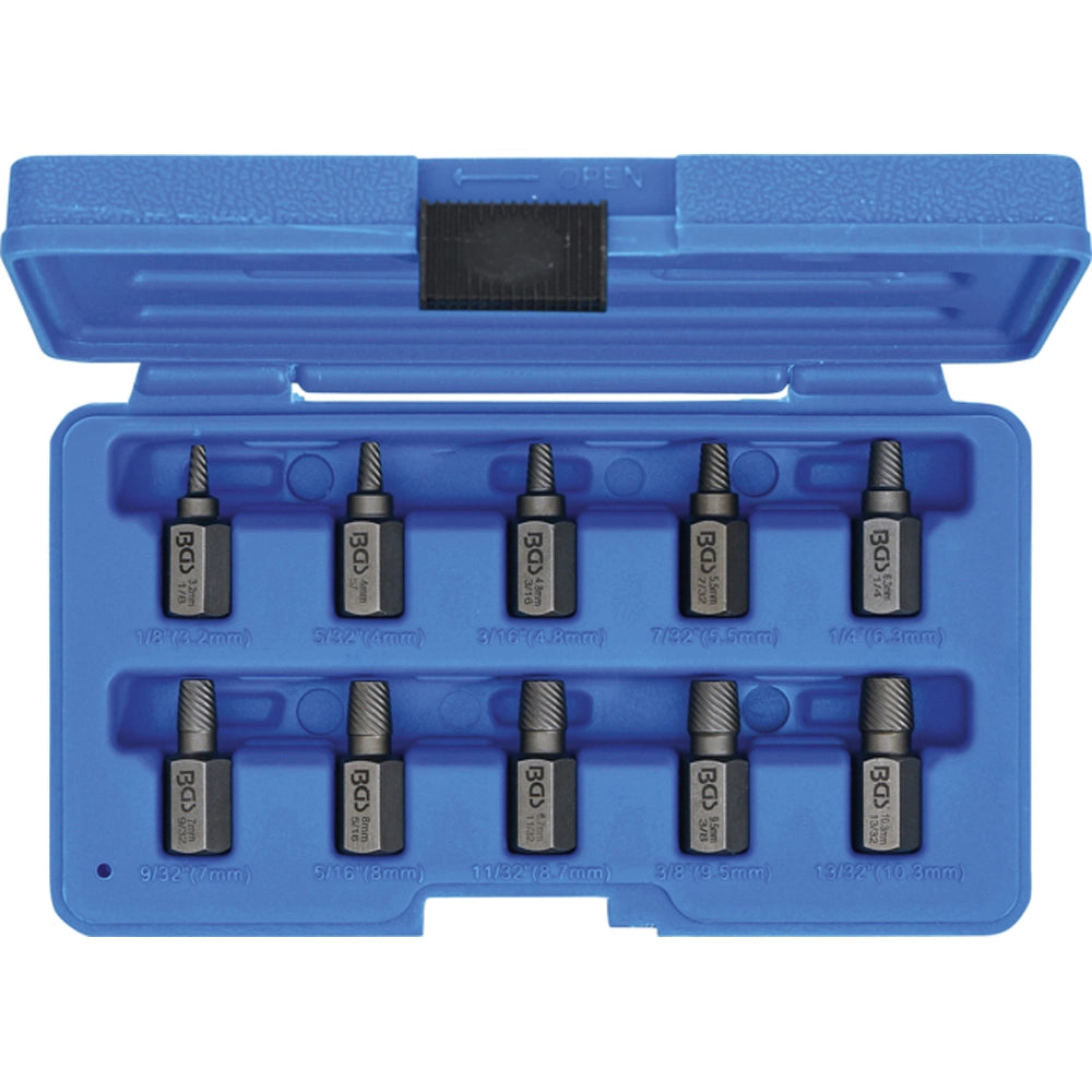 KIT ESTRATTORI 10pz VITI PERNI BULLONI SPEZZATI ROVINATI PRIGIONIERI CHIAVE