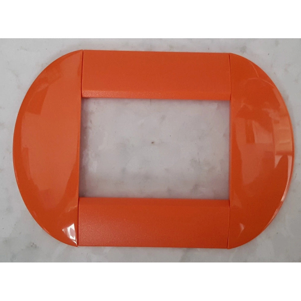 Trade Shop - Placca Placche Placchette Compatibili Living International Light Bombate Bticino - Rosa Pesca -3 Fori     -