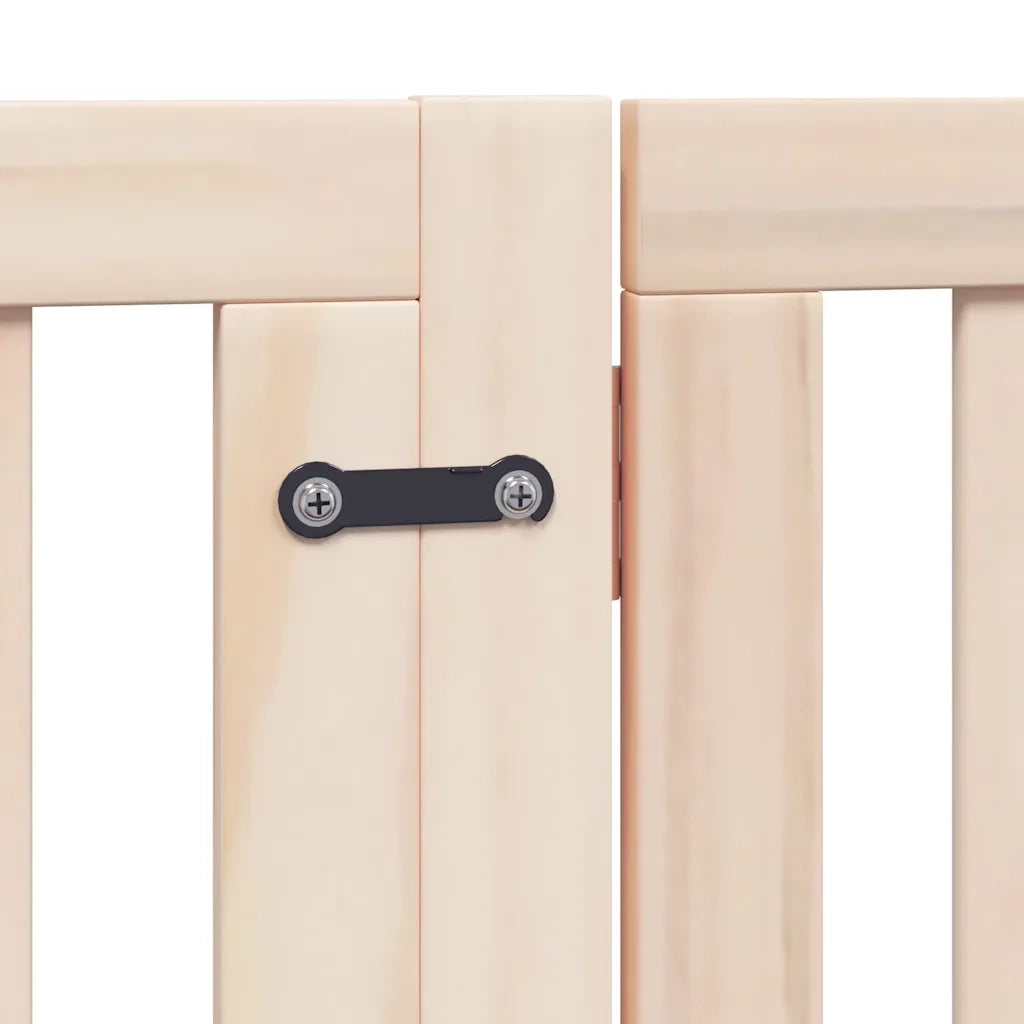 Cancello per Cani Pieghevole 6 Pannelli 480 cm Legno di Pioppo CFW4453368