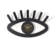 orologio da parete di design ciclope Nero/ocra in Ferro 55x36,5h cm