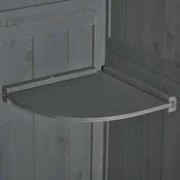 Capanno da Giardino Porta Attrezzi in Legno Impermeabile, 77x54.2x179cm - Grigio