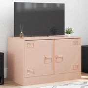 Mobile TV-Credenza per TV-Console TV Rosso 67x39x44 cm in Acciaio 592231