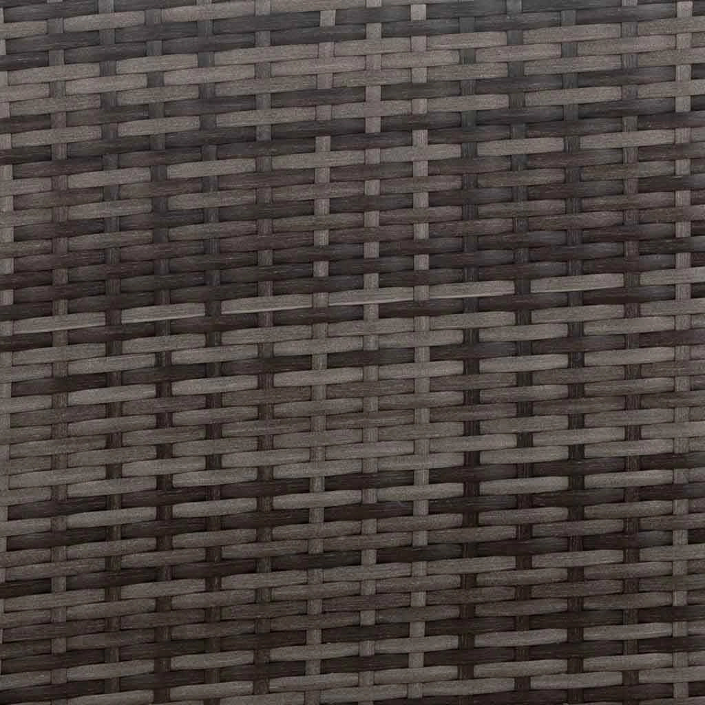 Panchina in rattan grigio 110x55x85h cm