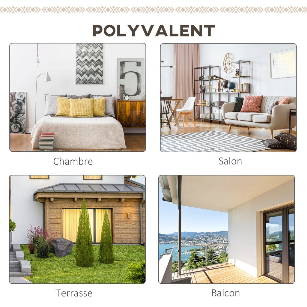 Poltrona a dondolo in rattan ¨C Zephmum ¨C Grigio, 80x90x100 cm
