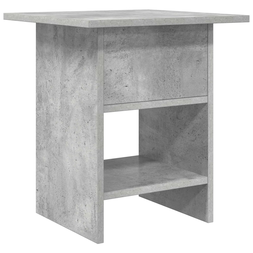 Comodino Grigio cemento 41 x 40 x 45 cm Legno multistrato