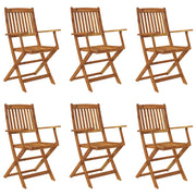 Set da Pranzo da Giardino 7 pz Pieghevole in Massello di Acacia 43379