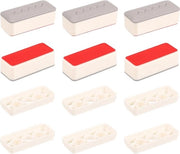 Set di 6 paraurti per coperchio WC, gomma, sostegno quadrato con colla forte - Accessori per la stanza da bagno - Diametro WC 25 mm