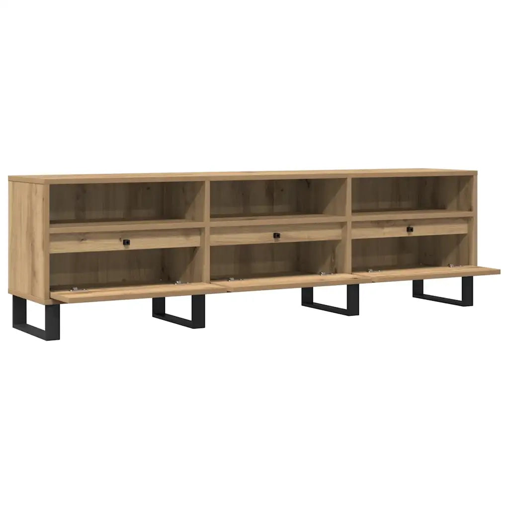 Mobile Porta TV-Mobile per TV-Credenza TV Rovere Artigianale 150x30x44,5 cm Multistrato 578598